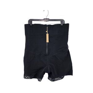Shapellx Women's Zip Lace Trim Body Sculpting Short - 5XL